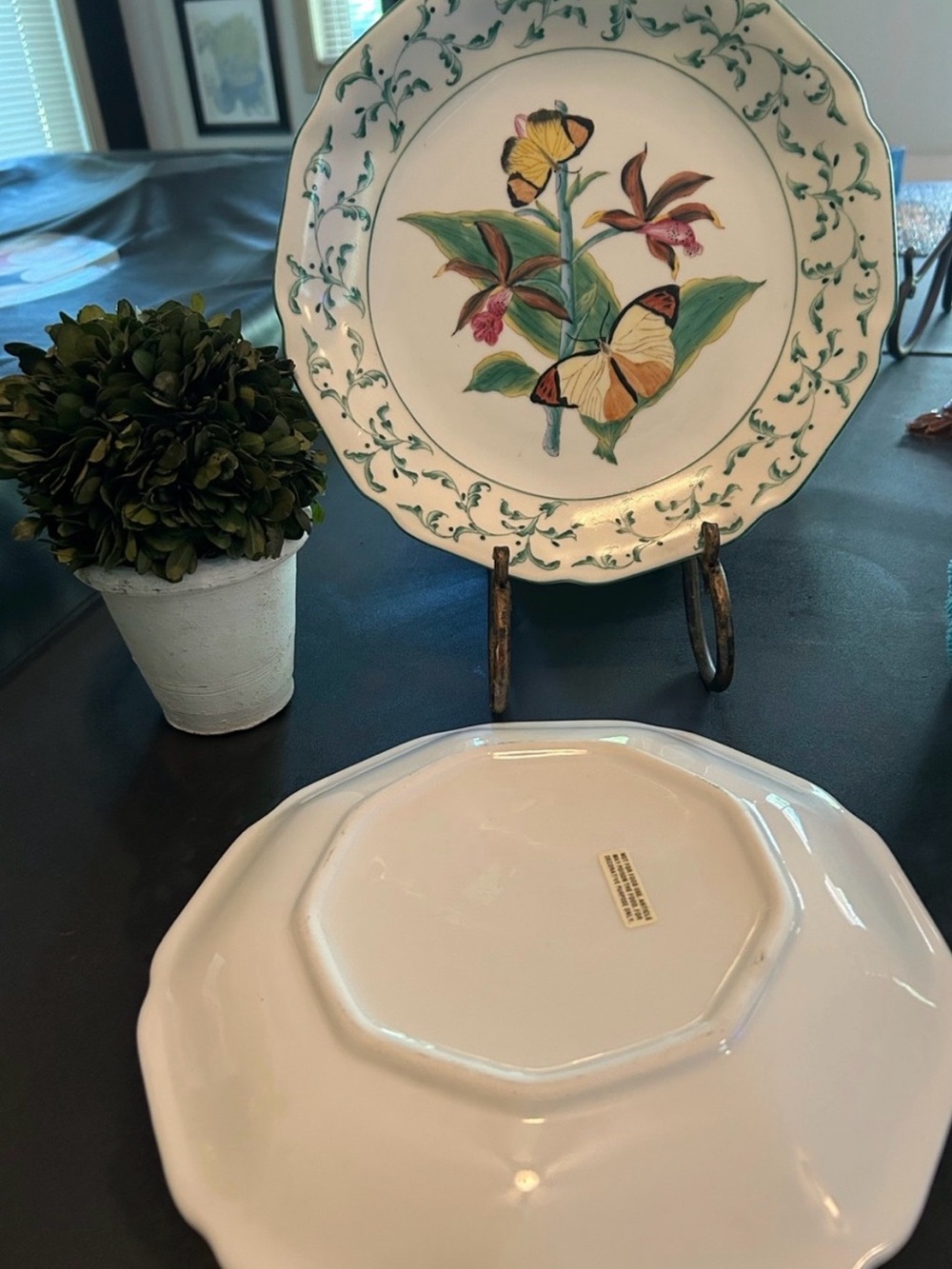 2 Anna Weatherley Butterflies!/Butterfly Meadow Collection Decorative Plates